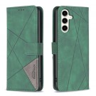 Binfen Lommebok deksel Stitching for Samsung Galaxy S24 FE 5G grønn thumbnail