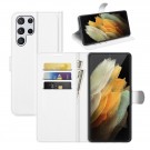 Lommebok deksel for Samsung Galaxy S22 Ultra 5G hvit thumbnail
