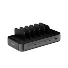 4smarts Ladestasjon 6 porter og 6 ladekabler 100W – Svart thumbnail
