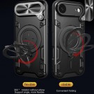 Tech-Flex Hybrid TPU Deksel med Ring Kickstand iPhone 17 Air svart thumbnail