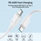 JOYROOM USB-C til USB-C 60W Ladekabel 1m - hvit thumbnail