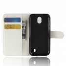 Lommebok deksel for Nokia 1 hvit thumbnail
