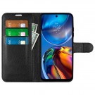 Lommebok deksel for Motorola Moto E32/E32s svart thumbnail