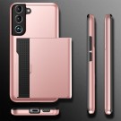 Hybrid TPU + PC Deksel plass til kort Galaxy S25 5G Roségull thumbnail