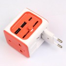 Universal reise Adapter - rød thumbnail
