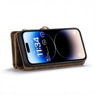 CaseMe 2-i-1 Lommebok deksel iPhone 15 Pro Max brun thumbnail