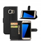Lommebok deksel for Samsung Galaxy S7 svart thumbnail