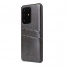 Fierre Shann TPU Deksel med PU-lær plass til kort Galaxy S20 Ultra 5G svart thumbnail