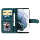 Lommebok-deksel plass til 10 stk kort for Samsung Galaxy S22 5G grønn thumbnail