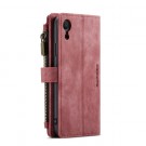 CaseMe retro multifunksjonell Lommebok deksel iPhone XR rød thumbnail