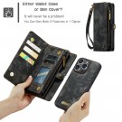 CaseMe 2-i-1 Lommebok deksel iPhone 13 Pro svart thumbnail