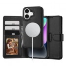 Tech-Protect 2-i-1 Lommebok deksel Magsafe iPhone 16 - Svart thumbnail
