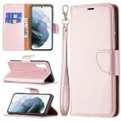 Lommebok deksel for Samsung Galaxy S21 FE 5G Roségull thumbnail