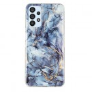 Fashion TPU Deksel for Samsung Galaxy A52/Galaxy A52s - Blå Marmor thumbnail