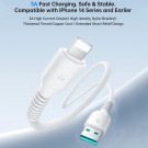 JOYROOM USB-A til 8-Pin Lightning Ladekabel 1m - hvit thumbnail
