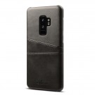 Lux TPU Deksel med PU-lær plass til kort Galaxy S9 Plus svart thumbnail