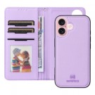 BETOPNICE 2-i-1 Lommebok deksel iPhone 16 Lys lilla thumbnail