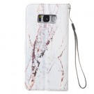 Lommebok deksel for Samsung Galaxy S8 hvit marmor thumbnail