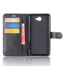 Lommebok deksel for Huawei Y7 svart thumbnail