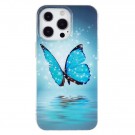 Fashion TPU Deksel for iPhone 14 Pro - Blue Butterfly thumbnail