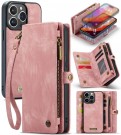 CaseMe 2-i-1 Lommebok deksel iPhone 16 Pro Max rosa thumbnail