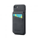 Fierre Shann TPU Deksel med PU-lær plass til kort iPhone 7/8/SE (2020/2022) svart thumbnail