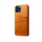 Tech-Flex TPU Deksel med PU-lær plass til kort iPhone 13 Pro Max cognac thumbnail