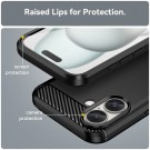 Tech-Flex TPU Deksel Carbon iPhone 16 Plus svart thumbnail