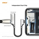 Enkay Lade adapterkabel 8 Pin Lightning Port / 3.5mm iPhone sølv thumbnail