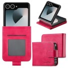 LC.IMEEKE Lommebok deksel for Samsung Galaxy Z Flip 7 5G rød rosa thumbnail