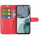 Lommebok deksel for Motorola Moto G62 5G rød thumbnail