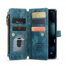 CaseMe retro Multifunksjonell Lommebok deksel iPhone 13 Pro blå thumbnail