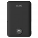 Deltaco magnetisk trådløs powerbank med stativ 5000mAh - Svart thumbnail