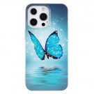 Fashion TPU Deksel for iPhone 13 Pro - Blue Butterfly thumbnail