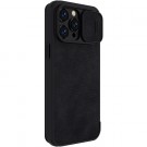 Nillkin Qin Pro flip deksel Camshield for iPhone 14 Pro Max svart thumbnail