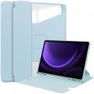 Tech-Flex Deksel i lær Roterende til Samsung Galaxy Tab S9 FE+ plus Sky Blue thumbnail