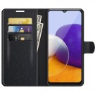 Lommebok deksel for Samsung Galaxy A22 5G svart thumbnail