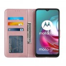Lommebok deksel Stitching for Motorola Moto G30/G20/G10 Roségull thumbnail