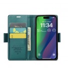 CaseMe Lommebok deksel for iPhone 15 Plus grønn thumbnail