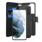 Puro 2-i-1 Magnetisk Lommebok-deksel Samsung Galaxy S22 5G Svart thumbnail