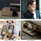 CaseMe Deksel med kortlomme Samsung Galaxy S25 5G brun thumbnail