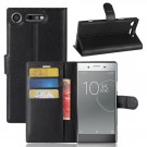 Lommebok deksel for Sony Xperia XZ1 svart thumbnail
