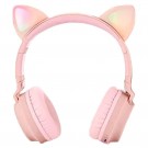 Bluetooth Cat Ear Barn Hodetelefoner - rosa thumbnail