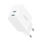 JOYROOM Vegglader USB-C Dual Port hurtiglader 20W - Hvit  thumbnail