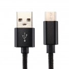 Universal 2M USB Type C kabel svart thumbnail
