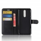 Lommebok deksel for Nokia 8 svart thumbnail