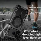 Tech-Flex Hybrid TPU Deksel med Ring Kickstand iPhone 17 Pro Max svart thumbnail