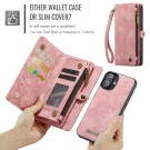 CaseMe 2-i-1 Lommebok deksel iPhone 16 rosa thumbnail