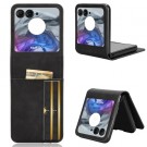Tech-Flex TPU Deksel med PU-lær plass til kort Motorola Razr 50 5G svart thumbnail