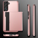 Hybrid TPU + PC Deksel plass til kort Samsung Galaxy S25+ plus 5G Roségull thumbnail